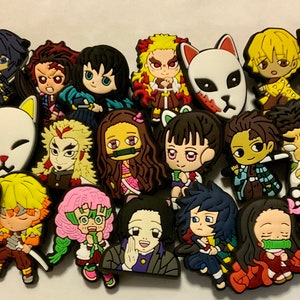  11 Pcs Kimetsu no Yaiba Chibi Anime Shoe Charms Manga Clog Pins  Accessories Demon Slayer Croc Charm Fit a Variety of Shoes with Holes -  Party Gifts - Charms Decoration 