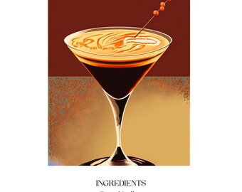 Espresso Martini Cocktail Poster