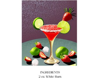 Daiquiri Cocktail Poster