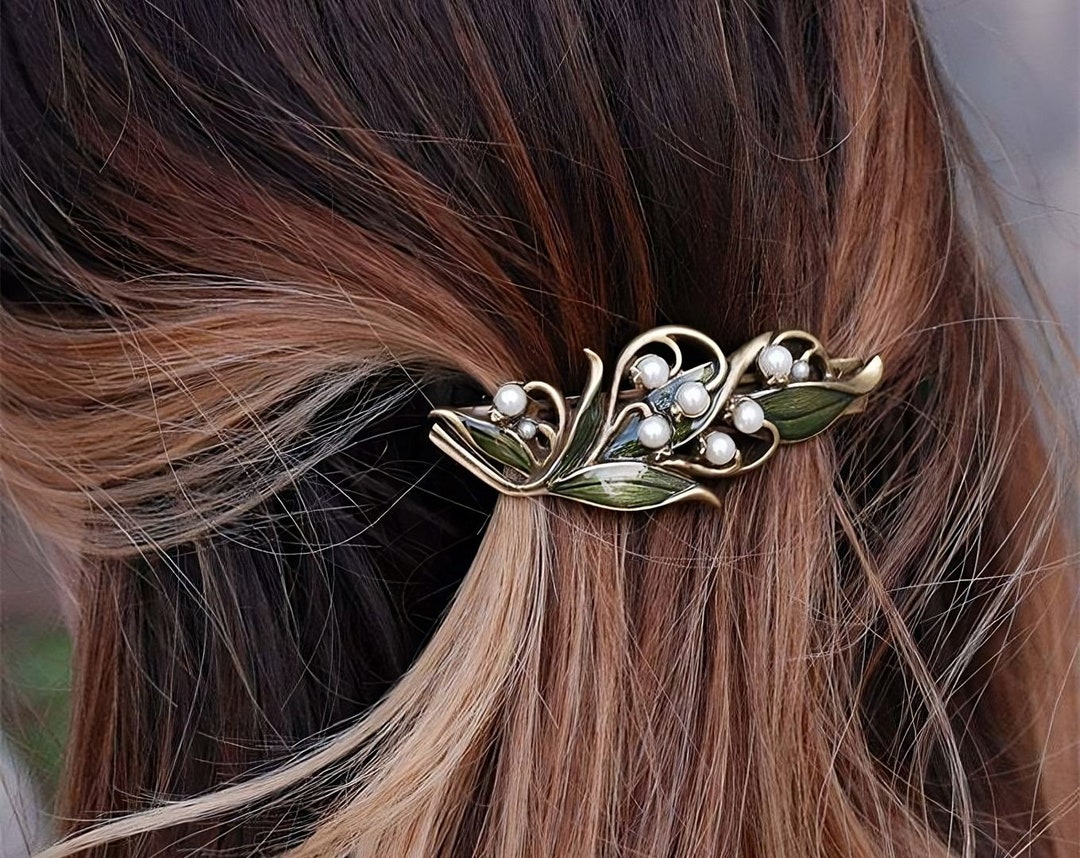 Lily of the Valley Hair Barrette Bridal Hair Barrette Etsy