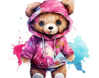 Girl teddy bear png files for sublimation shirt sublimation png for Colorful png design,hoodie designs,sublimation designs for shirts