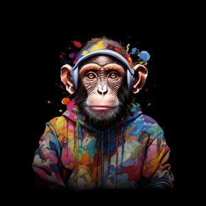 Monkeys PNG Design, Instant Download PNG, Sublimation PNG For T-Shirt, Commercial Use Design, Monkeys Clipart