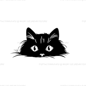 Chat SVG / Peeking Cat SVG / Cut File / Cricut / Utilisation commerciale / Silhouette / Cat Mom SVG / Cute Cat Svg / Png Jpg / Cat Clipart