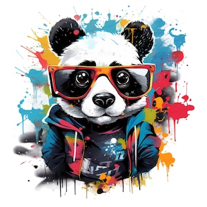 Graffiti Panda, Hip Hop Panda, Graffiti Design,Abstract PNG, Tshirt PNG, Sublimation Designs, PNG for Shirts, Sublimation Designs for Shirts