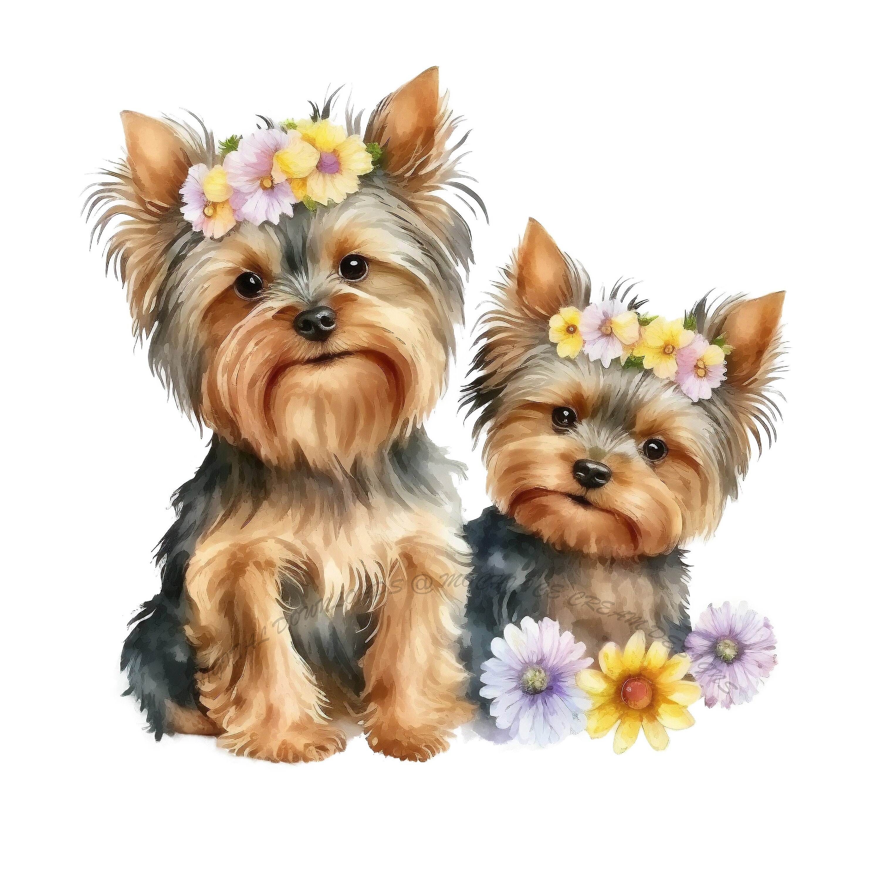 Yorkshire Terrier Clip Art Watercolour High Quality PNG Yorkshire