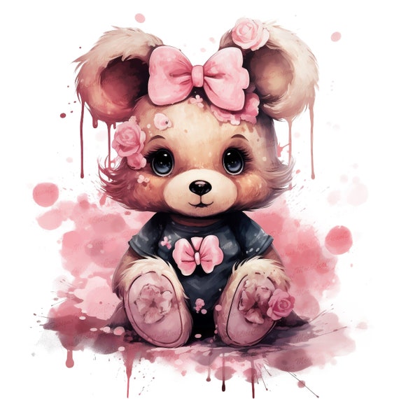 Girl teddy bear png files for sublimation shirt sublimation png for Colorful png design,hoodie designs,sublimation designs for shirts