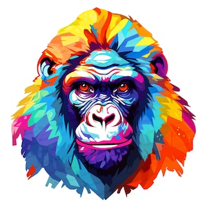 Colorful png for shirts and sublimation designs, sublimation png for shirt, neon sublimation, hip hop png, abstract png,monkey png