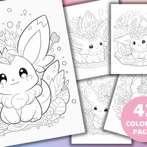 Kawaii Coloring Pages | 42 Pages | Cute Coloring Pages | For Kids and Adults | Digital Download