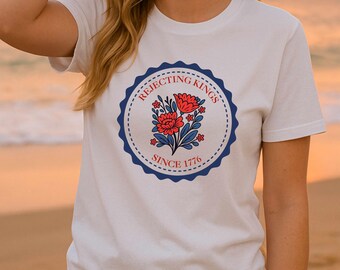 Rejecting Kings Flower T-Shirt: Rebellious Statement Tee
