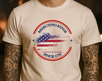 Rejecting Kings Statement Tee: Rebellion Heavy Cotton T-Shirt