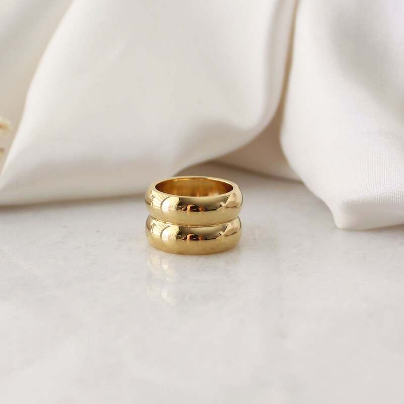 Double Dome Ring, Gold main image 1