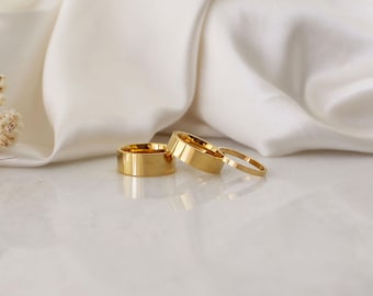 Zigarren Ring - Klassischer Zigarren Goldring, Statement Breiter Zigarren Goldring, Große Multi Size Gold Band, Einfache Goldband, Schmuck Geschenk, Geschenk für Sie