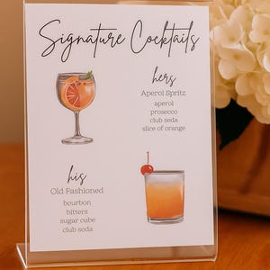 Signature Cocktail Sign