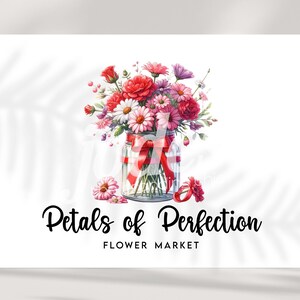 daisy logo, floral logo, bloom logo, florist logo, flower logo, petals logo, blossoms logo, premade logo design, custom logo design