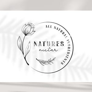 botanical logo, nature logo, minimalist logo, tulip logo, signature logo, minimal logo, simple logo, premade logo design, custom logo design