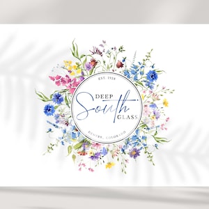 floral logo, doula logo, boutique logo, wildflower logo, premade logo design, custom branding, childrens boutique logo, photographer logo