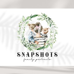 photography logo, botanical logo, mother logo, children logo, family logo, nature logo, green logo,  premade logo design, custom logo design