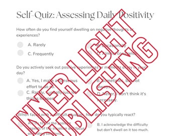 Autoexamen: Evaluar la positividad diaria / Encontrar el equilibrio en su vida / Encontrar la felicidad