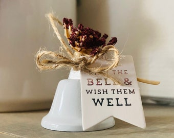 Set of 50 Ring the Bell and Wish them Well Rustic Farm Country Wedding Bell Favors