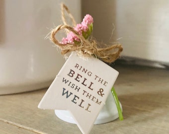 Set of 50 Ring the Bell and Wish them Well Rustic Farm Country Wedding Bell Favors