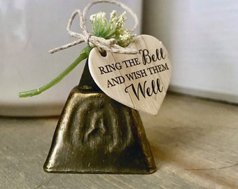 Set of 50 Ring the Bell and Wish them Well Rustic Farm Country Wedding Bell Favors