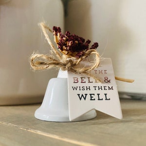 Set mit 50 Stück läuten und wünschen ihnen gut rustikale Bauernhof Land Hochzeit Bell Gefälligkeiten