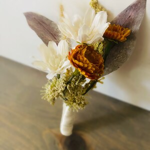 Fall and Nature Themed Wedding Boutonnière
