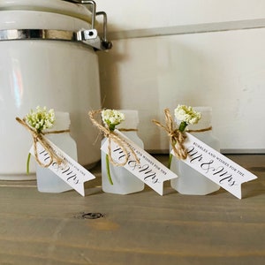 Set of 50 Bubbles and Wishes for Mr. and Mrs. Wedding Favors