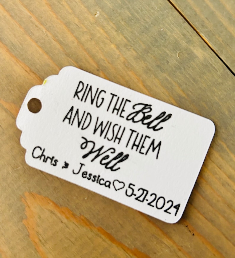 50 Personalized Wedding Bell Tags | Ring the Bell and Wish Them Well ...