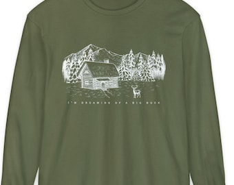 Jagd Papa Langarmshirt, Hirsch Saison Shirt, lustiges Jagd Geschenk, Jagd Frau Shirt, guter Jäger, Jagd Ehemann, Jagd Papa Geschenk