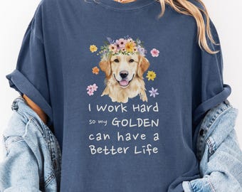 Camiseta Comfort Colors® Golden Retriever, regalo para mamá perruna, regalo para mamá perruna, camisetas para mamá perruna, camiseta para amantes del golden retriever, camiseta para mamá perruna, mamá peluda