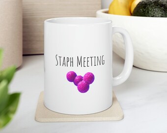 Tazza per la riunione sullo stafilococco / Regalo per la settimana del laboratorio di microbiologia / Tazza per lo stafilococco / Tazza per la settimana del laboratorio / Tazza per la microbiologia / Regalo per tecnici di laboratorio