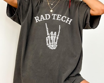 Camiseta Comfort Colors® para tecnólogo em radiologia, técnico de raios-X da Rad Tech, presente para tecnólogo em radiologia, estética em radiologia, camiseta esqueleto, mãe da Rad Tech