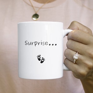 Surprise I&#39;m Pregnant Mug | Baby Announcement | Pregnancy Announcement | Pregnancy Mug | Baby Reveal Mug