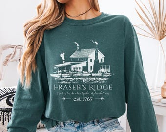 Fraser's Ridge EST. 1767, Jamie y Claire, Sassenach, James Fraser, Claire Fraser, Jamie Fraser, Camiseta Outlander, Camiseta Fraser's Ridge, Carolina del Norte
