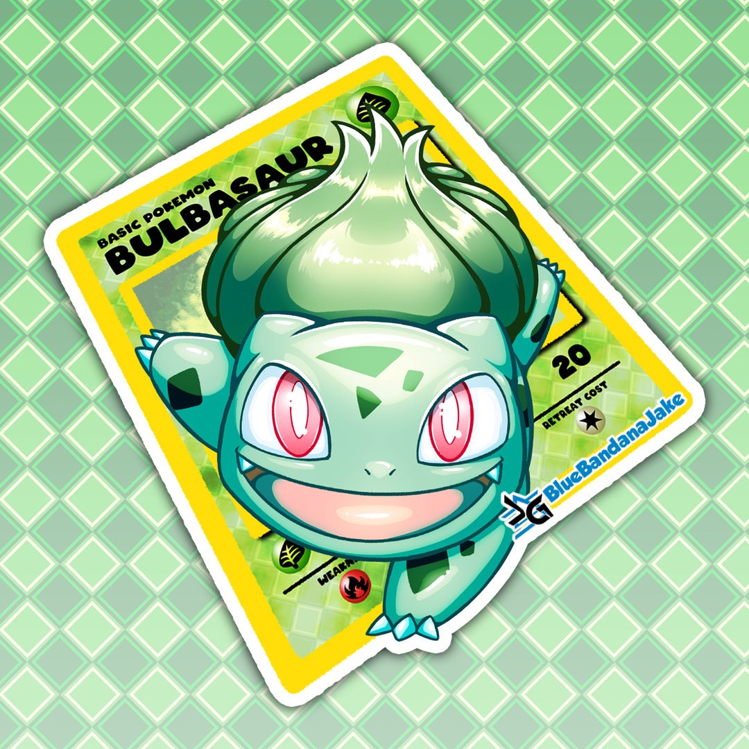 Bulbasaur Sticker Holographic Vinyl Pokemon Card - Etsy