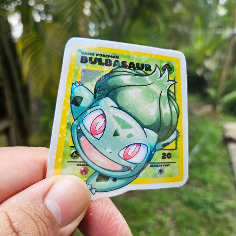 Bulbasaur Starfoil Holographic Vinyl Sticker Etsy
