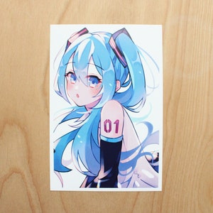 Mini impression carte postale Hatsune Miku 10 x 15 cm