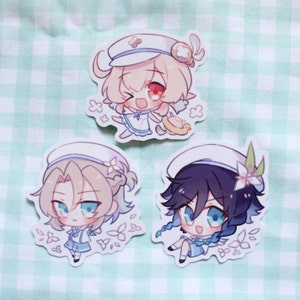 2.5&quot; Genshin Sailor Vinyl Stickers