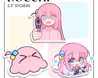 2.5" Hitoribocchi Vinyl Stickers