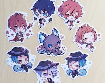 2.5&quot; Twisted Wonderland Glossy Vinyl Stickers