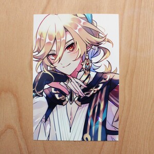 Mini carte postale Genshin Impact Kaveh 4 x 6 po.
