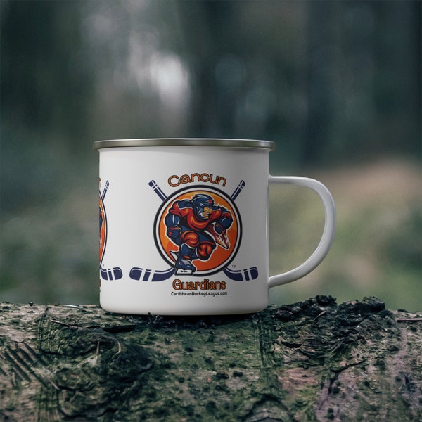 Cancun Guardians - Durable 12oz Lightweight Stainless Steel Mug - CaribbeanHockeyLeague.com (Triple Logo)