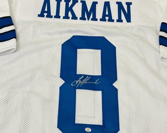TROY AIKMAN 未署名カスタム ダラス ブルー 縫製 新作 フットボール