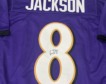 Lamar Jackson Baltimore Ravens Signed Football Jersey COA