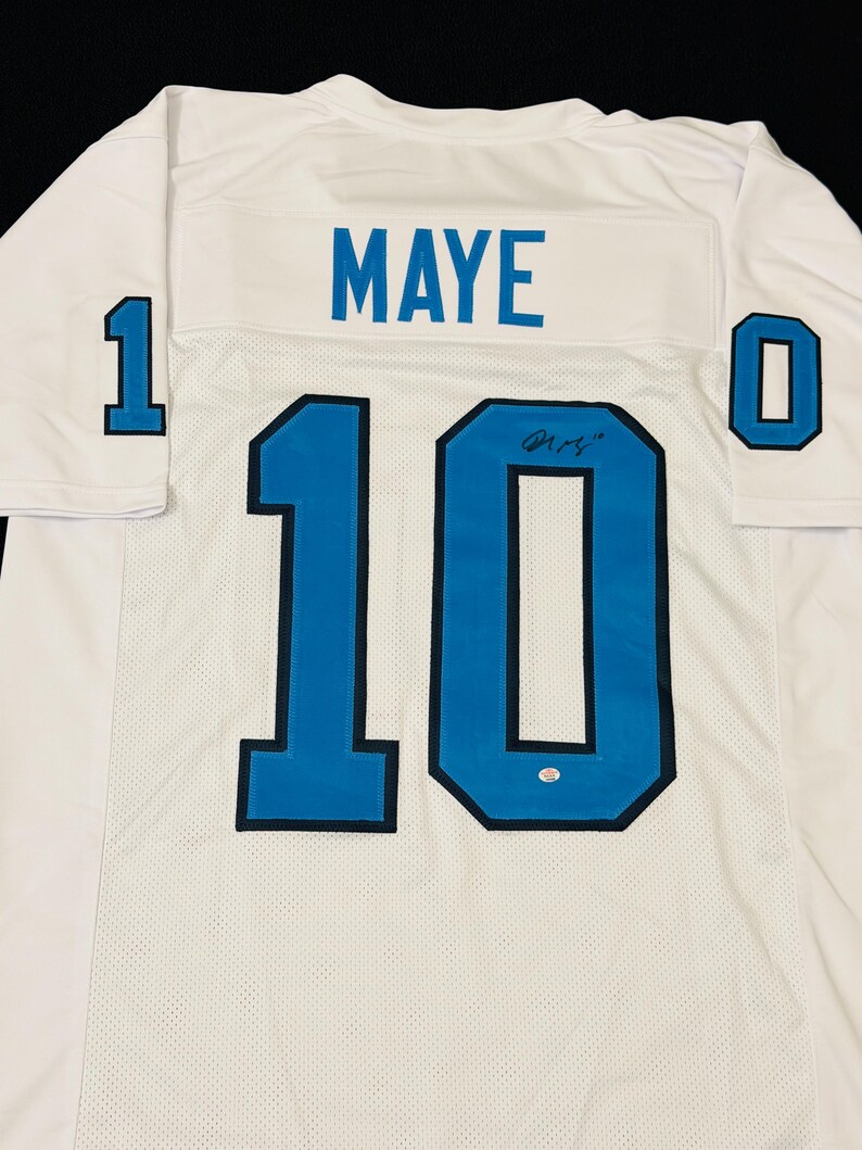 Drake Maye North Carolina Tar Heels Signerad fotbollströja COA bild 3