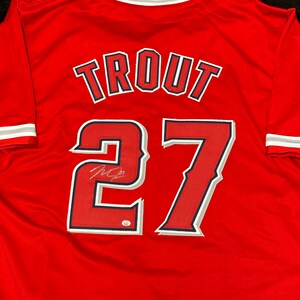 Major League Alumni Marketing Mike Trout Autographed White Authentic Angels Jersey