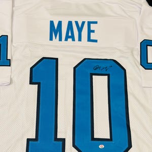 Drake Maye North Carolina Tar Heels Signerad fotbollströja COA bild 1