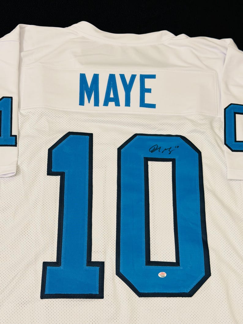 Drake Maye North Carolina Tar Heels Signerad fotbollströja COA bild 1