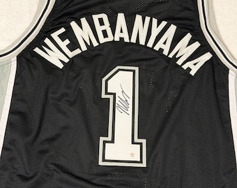 Victor Wembanyama podpisał koszulkę koszykówki San Antonio Spurs COA